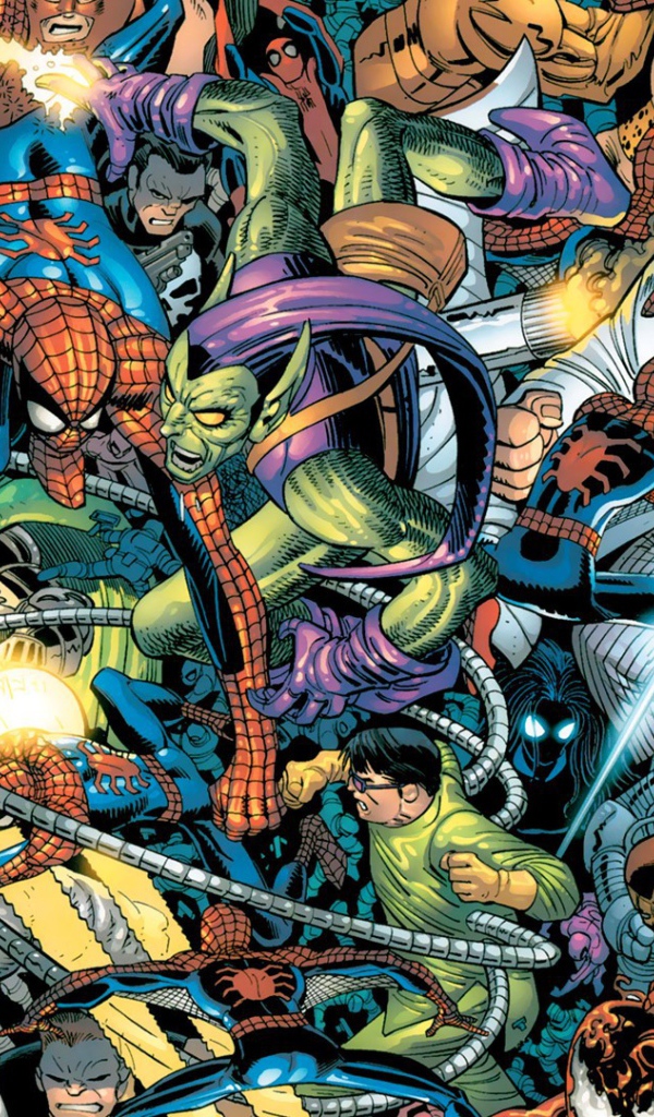 Сражение героев комиксов Марвел