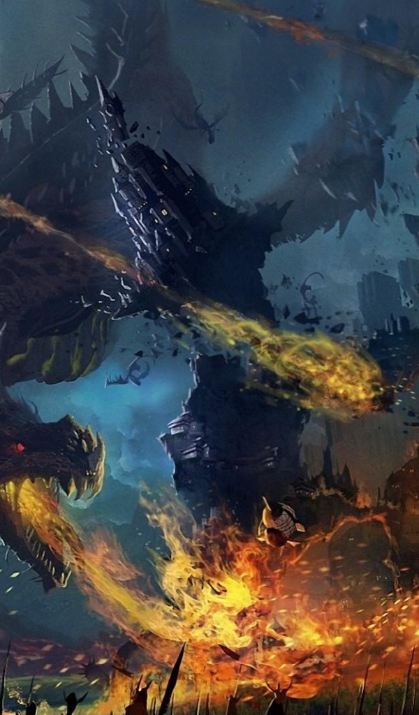 Боевые драконы участвуют в битве