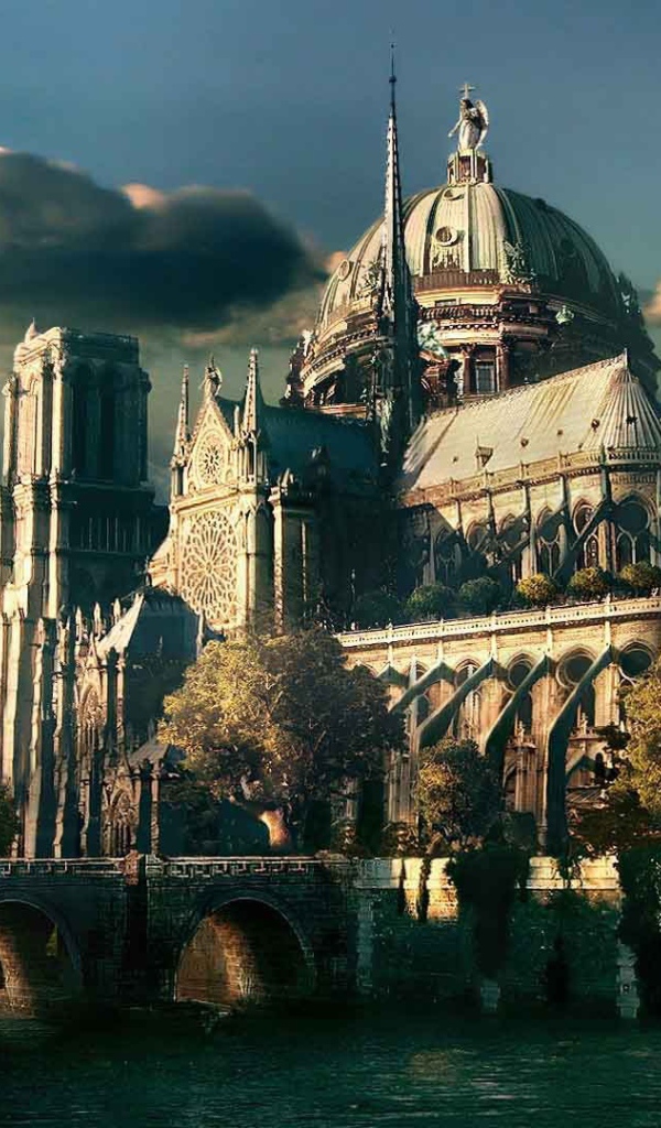 Красивый замок фэнтези