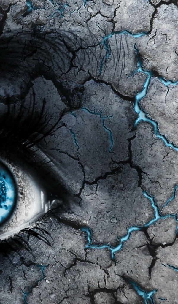 Голубые трещины на лице