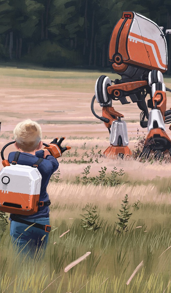 Дети играют с трансформером