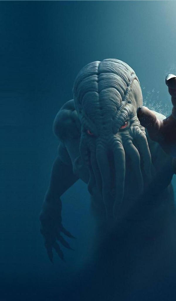 Монстр Ктулху на дне моря