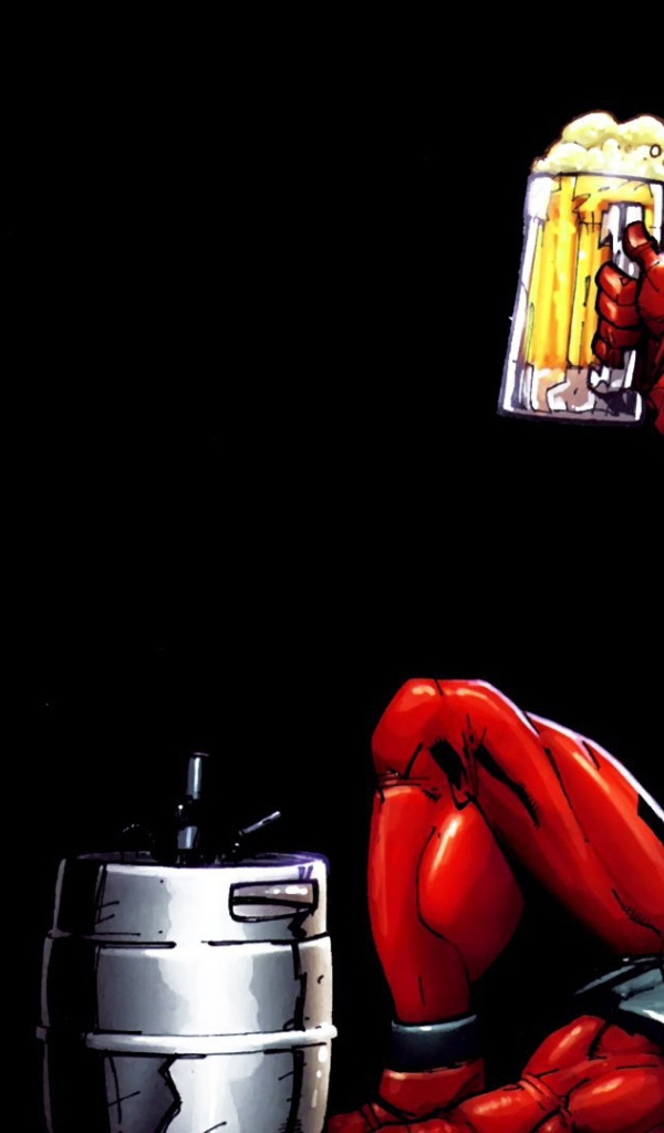 Дэдпул пьет пиво