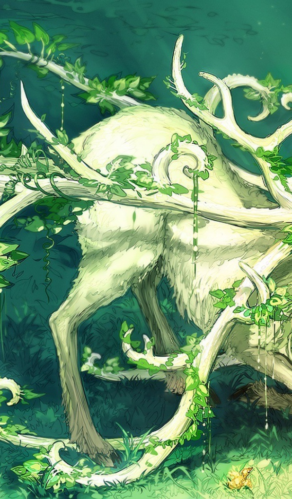 Сказочный белый олень