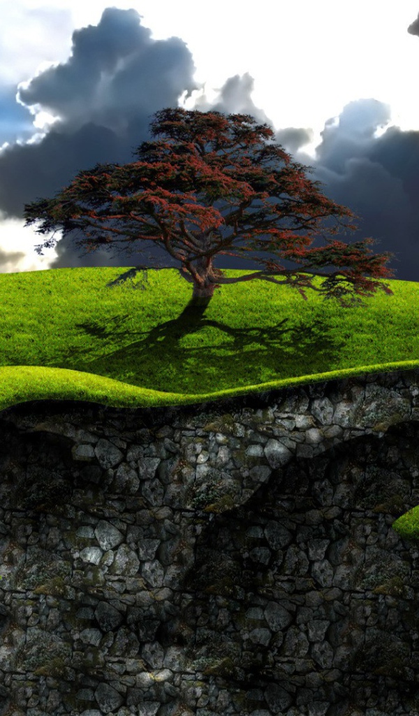 Фантастический пейзаж с парящими островами