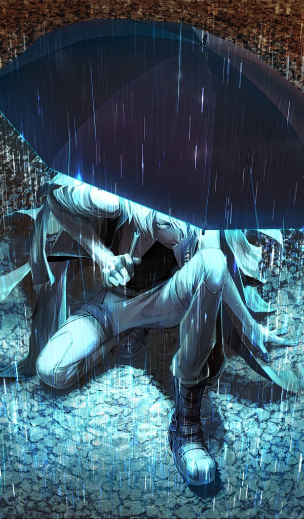 Фэнтези герой под зонтом