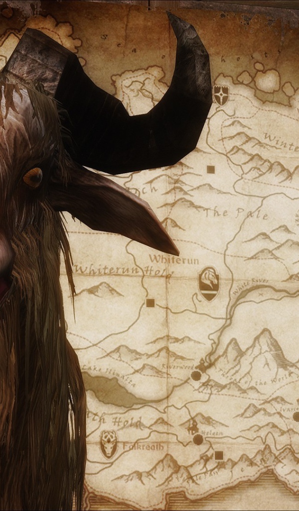 Козел на фоне карты