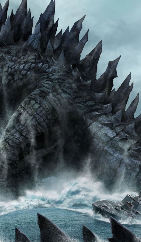 Годзила бушует в море