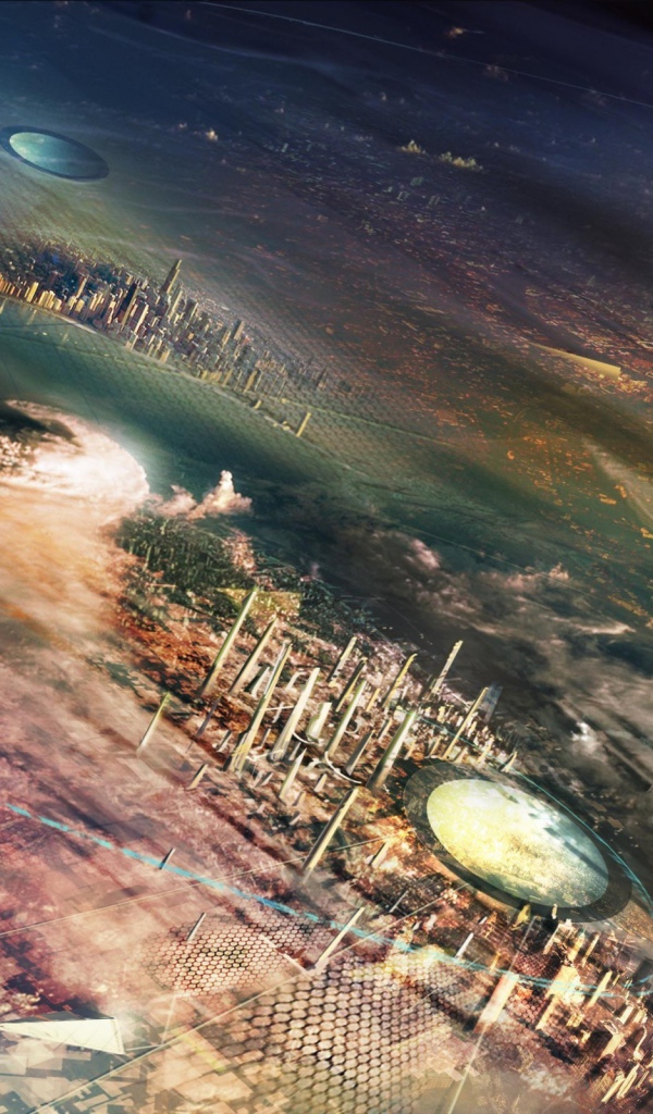 Огромные города на поверхности планеты