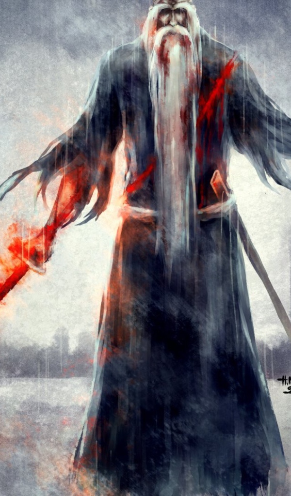 Японский маг под дождем