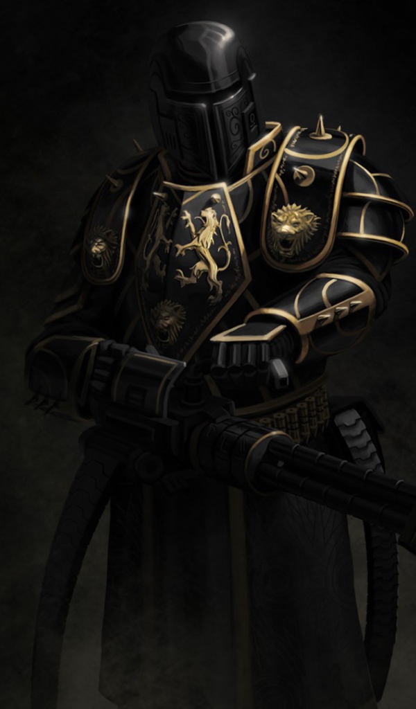 Рыцарь в доспехах киберпанк