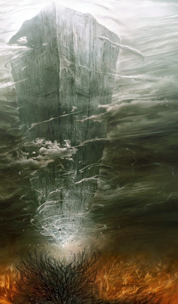 Магический каменный столб под водой