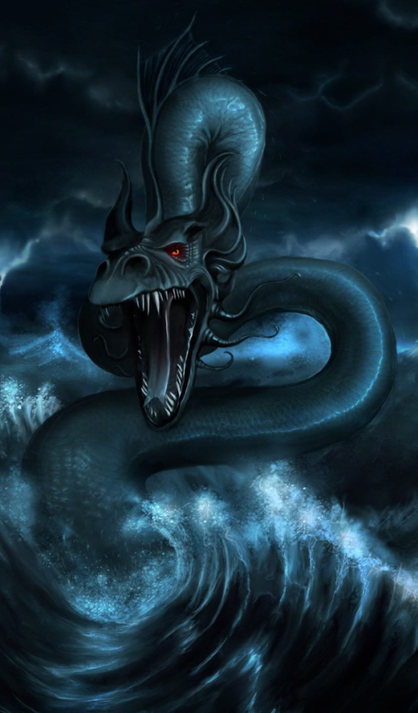 Морской черный змей