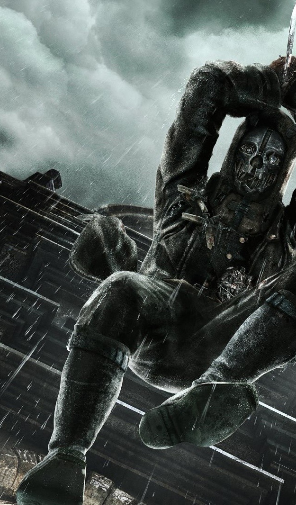 Человек в маске с ножом