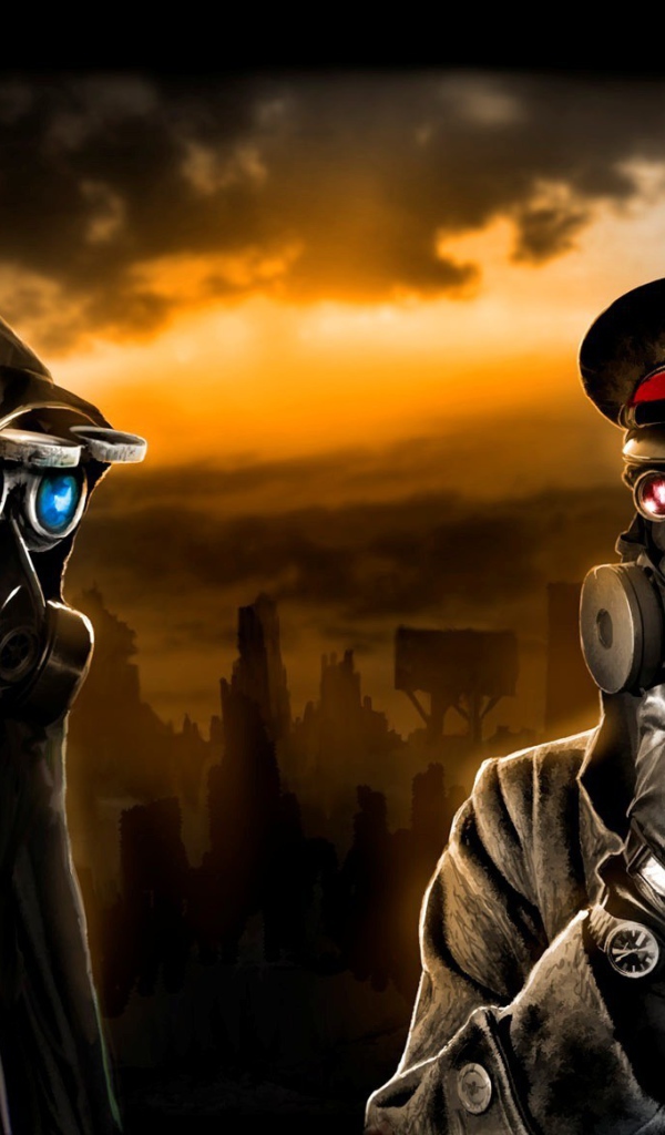 Военные в противогазах