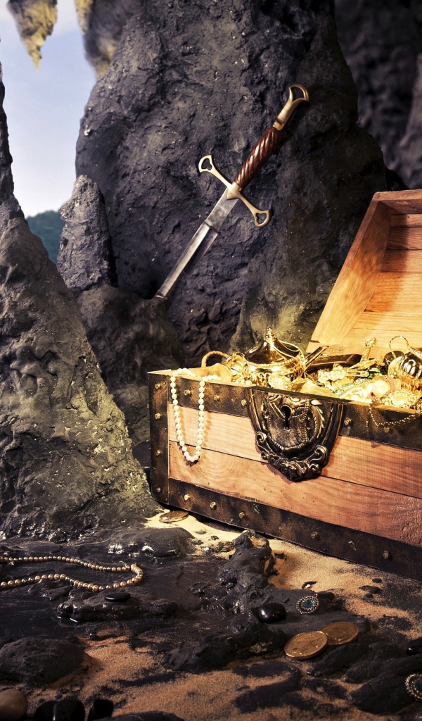 Сокровище пиратов в пещере