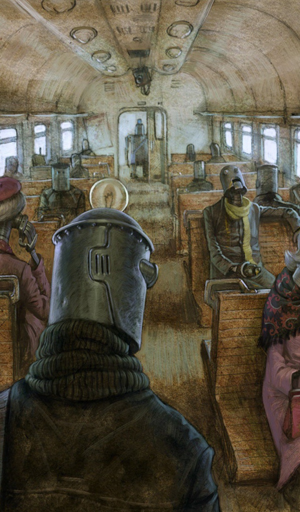 Железные роботы в поезде