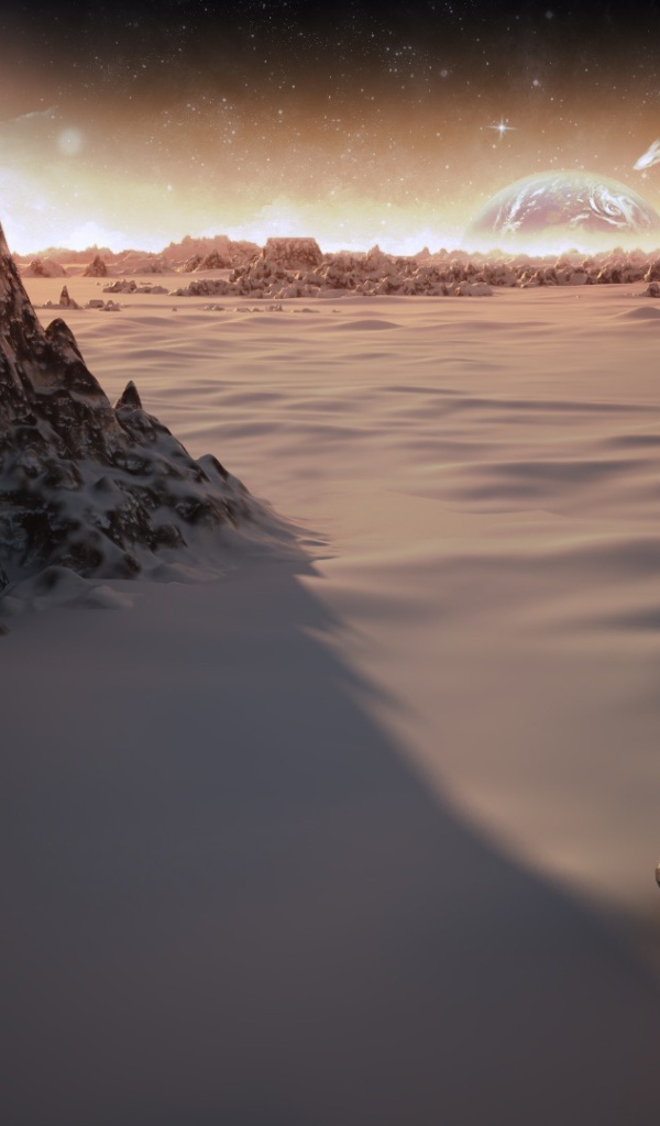 Круглые дома в колонии на другой планете