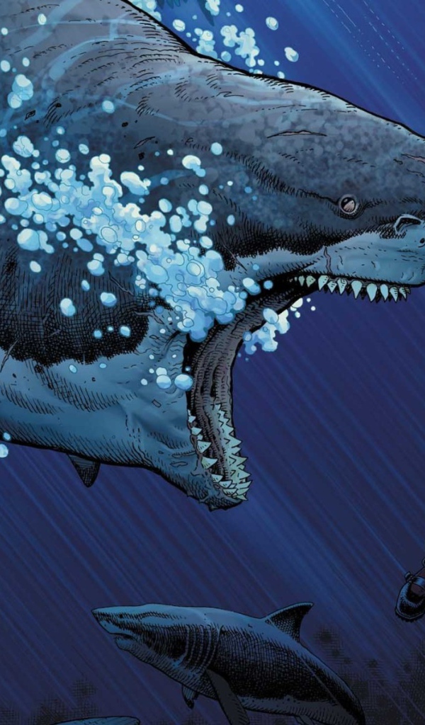 Супергерой против акул, комикс