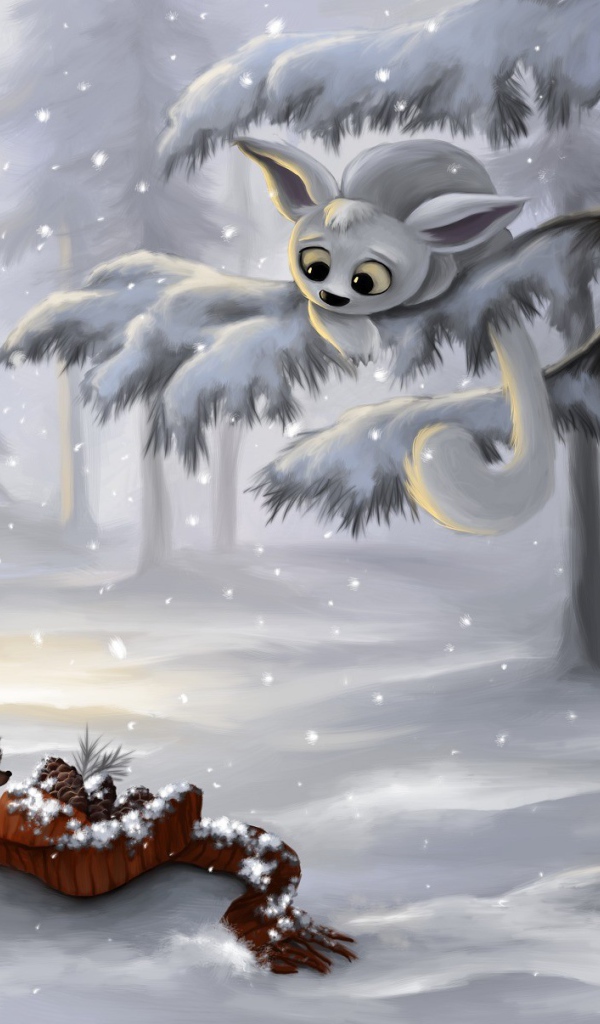 Зимняя сказка в лесу