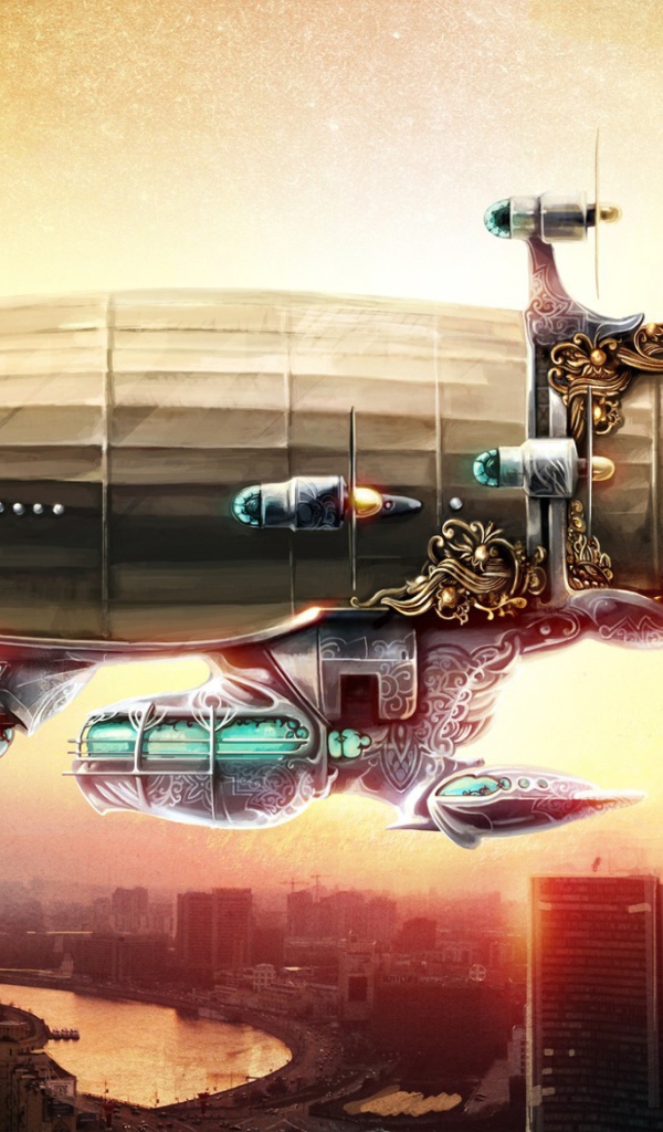 Дирижабль, стиль стимпанк