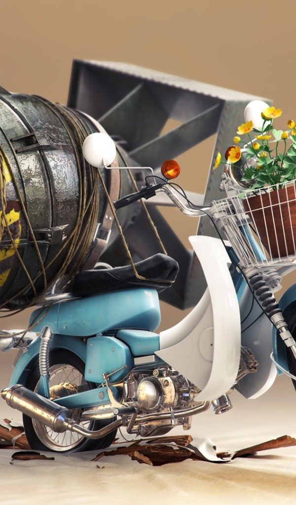 Атомная бомба на мотороллере