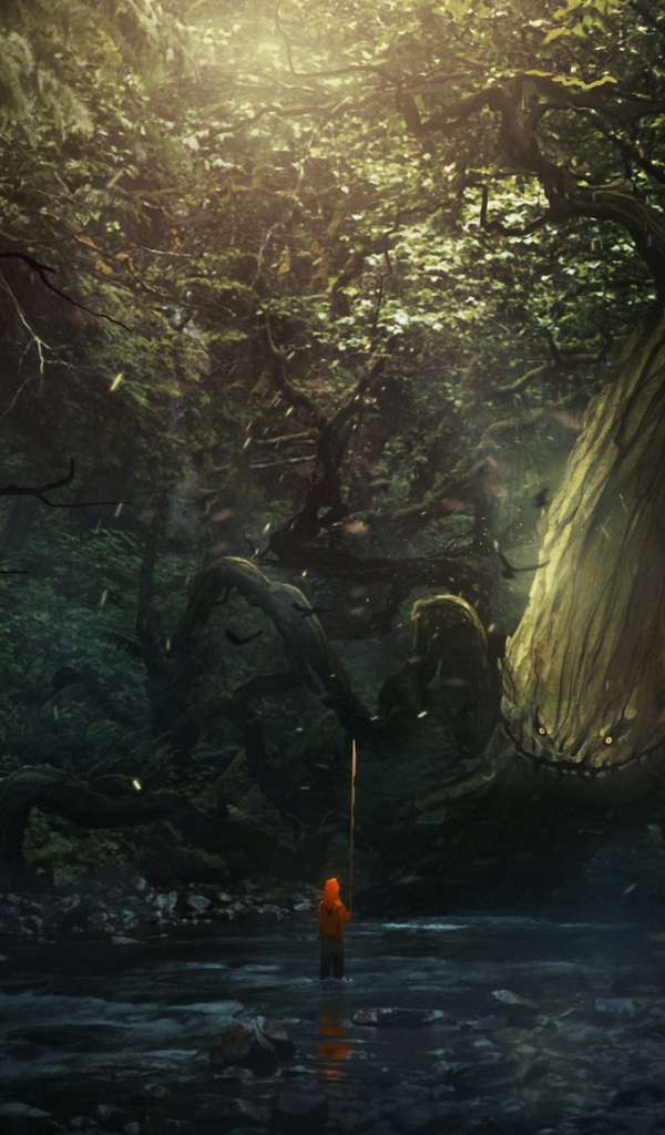 Мальчик в лесной чаще