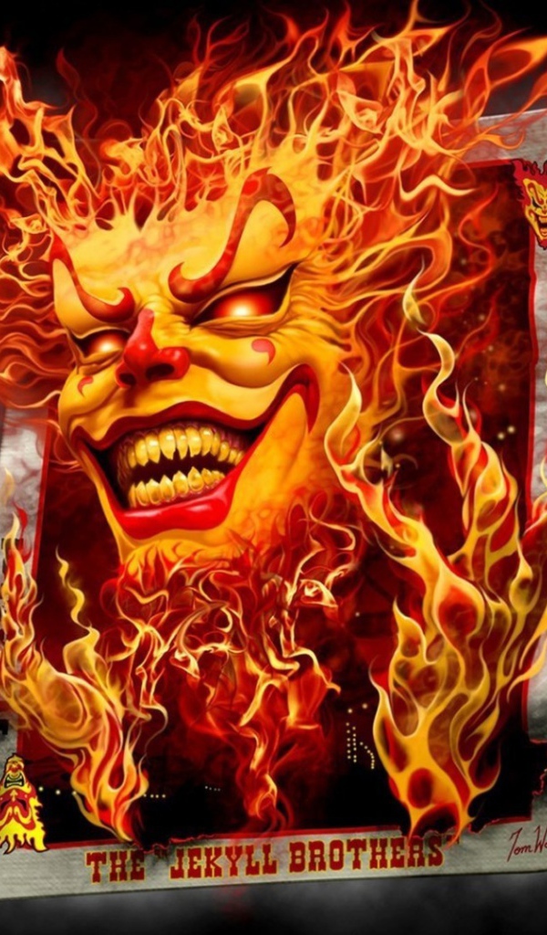 Фигура Джокера из огня