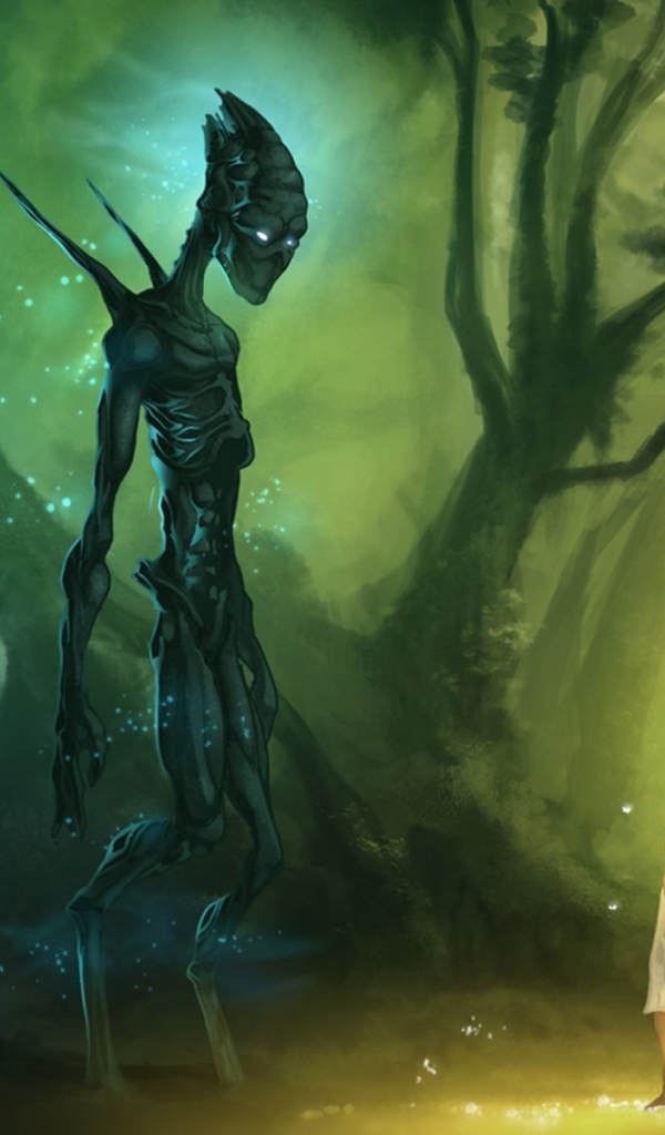 Девочка встретила в лесу пришельца