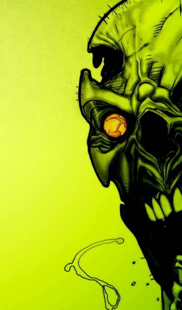 Голова зеленого зомби