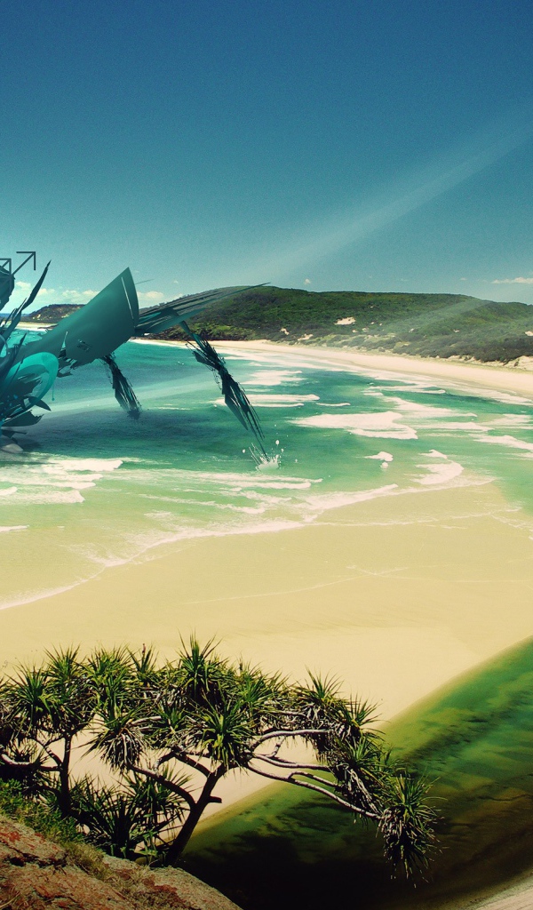 Монстр выходит из моря