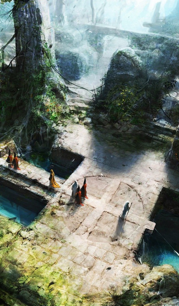 Жрецы в древнем храме