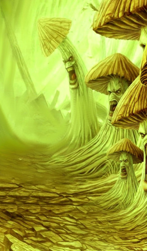 Зубастые грибы у дороги