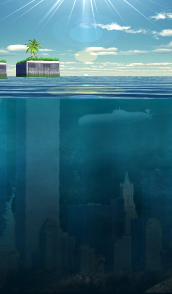 Башни Нью-Йорка ушли под воду