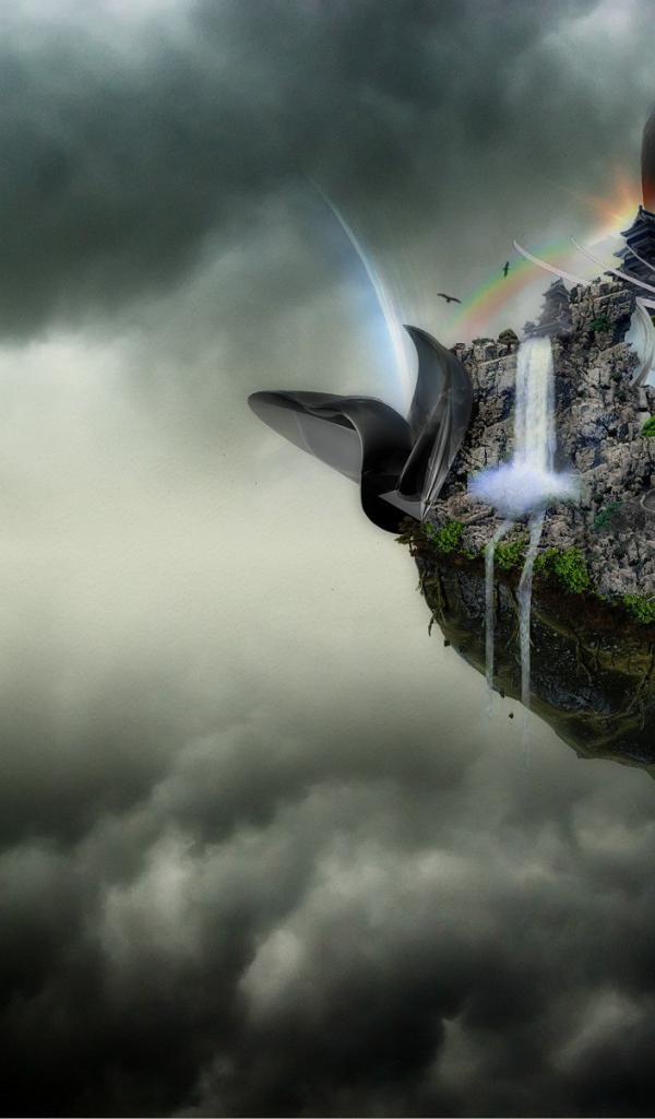 Городок на летающем камне