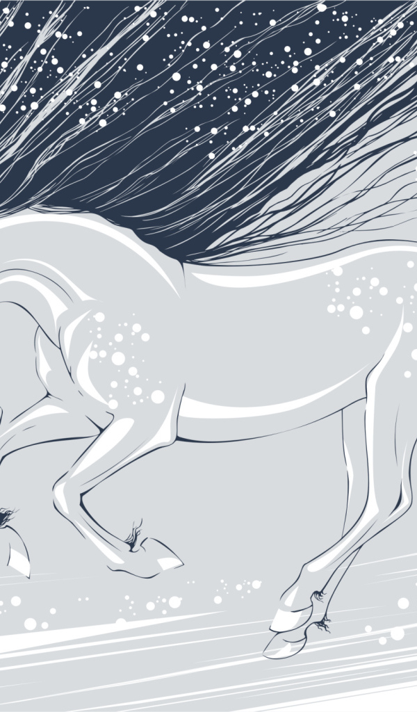 Единорог с длинной гривой