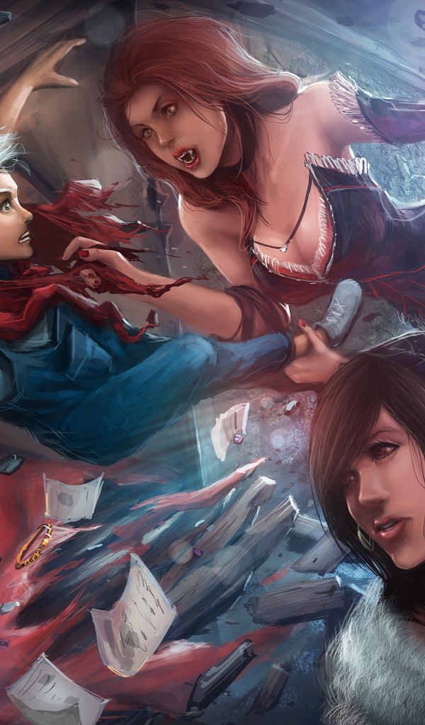 Вампиры напали на человека