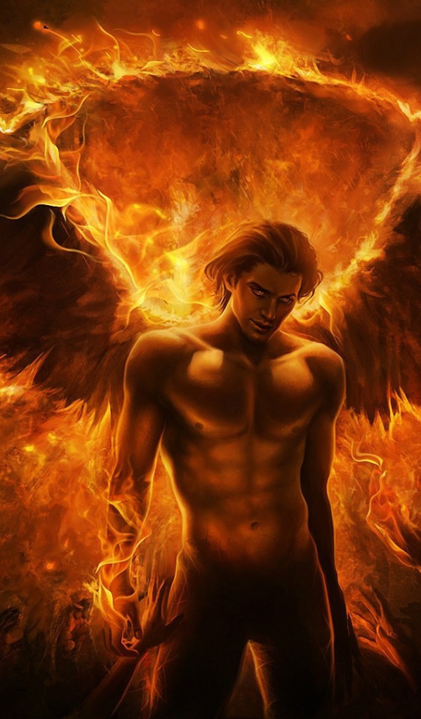 Крылатый огненный демон