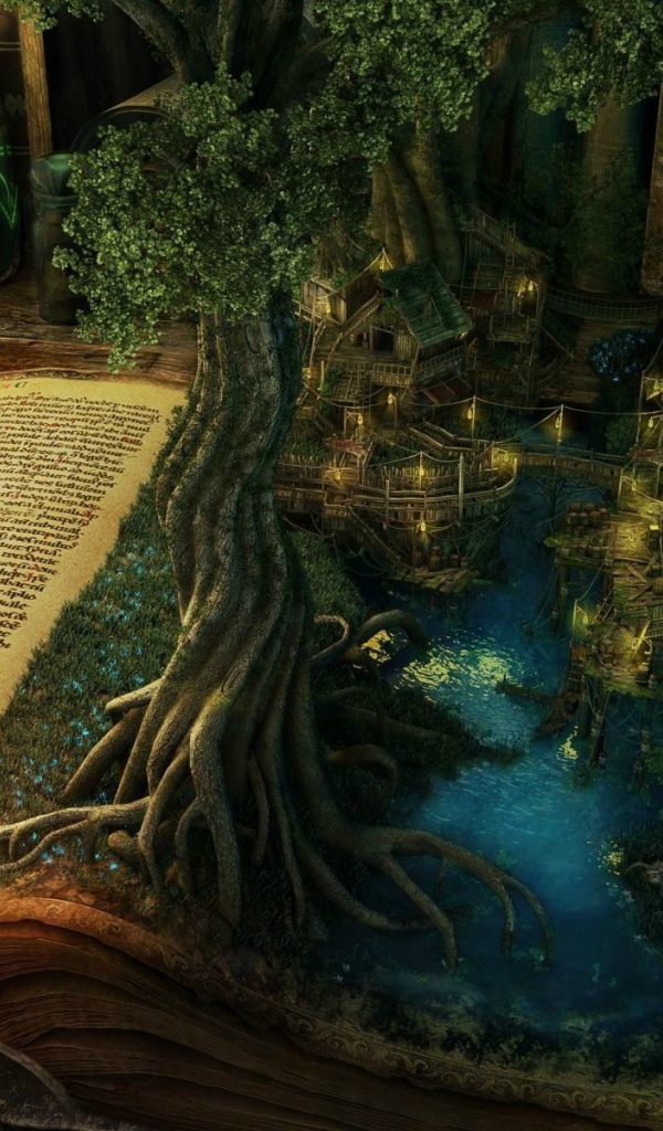 Мир фэнтези в старой книге