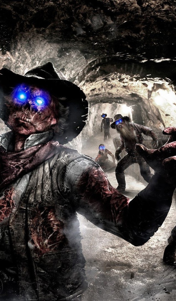 Зомби с горящими синими глазами