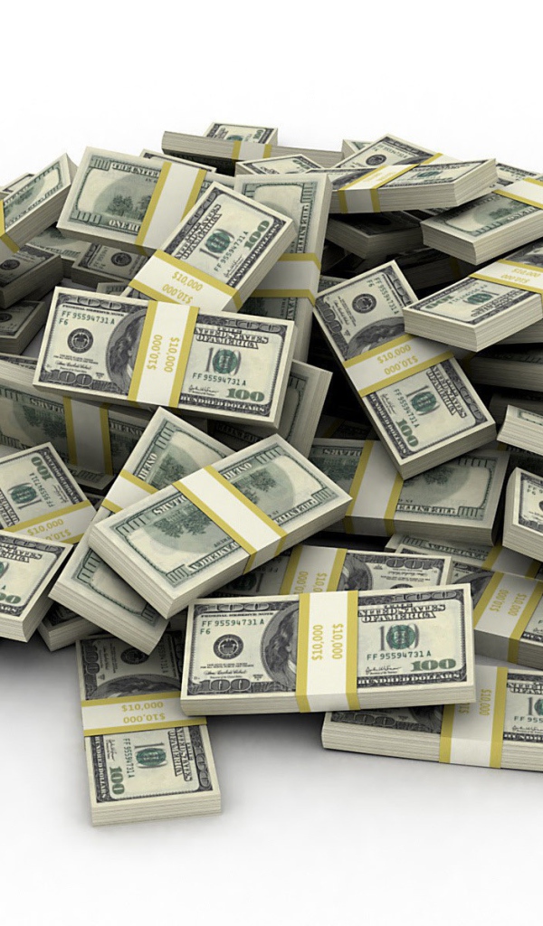 Гора пачек долларов