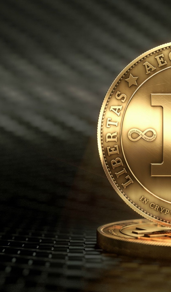 Золотая монета Биткоин