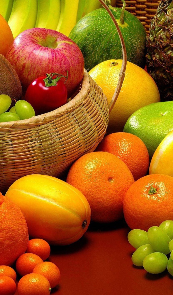 Красивые плоды и овощи в россыпь