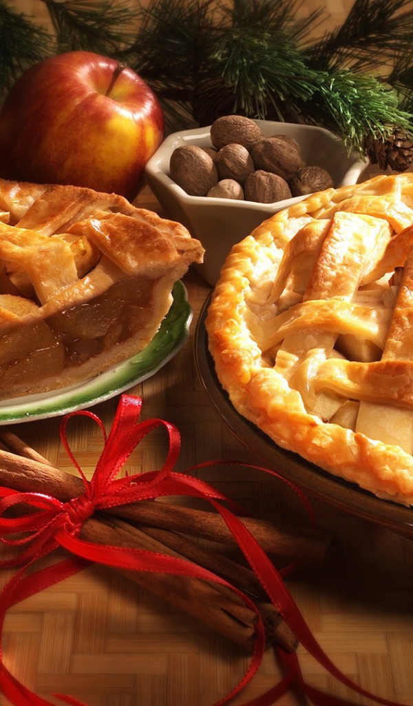 Новогодний яблочный пирог