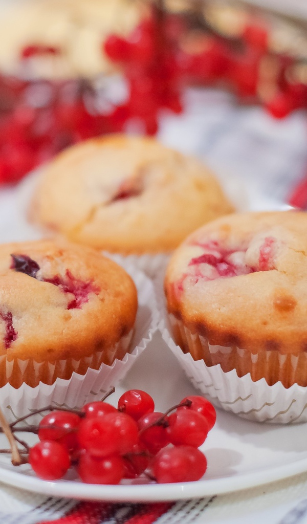 Кексы с калиной