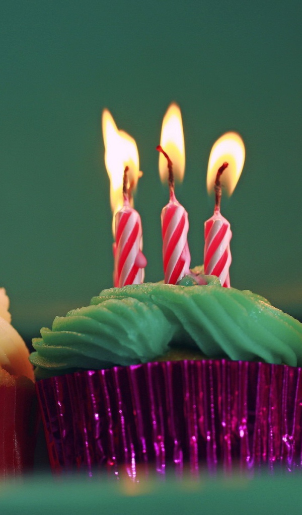 Свечи в праздничных кексах