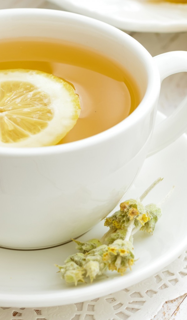 Лимон в травяном чае