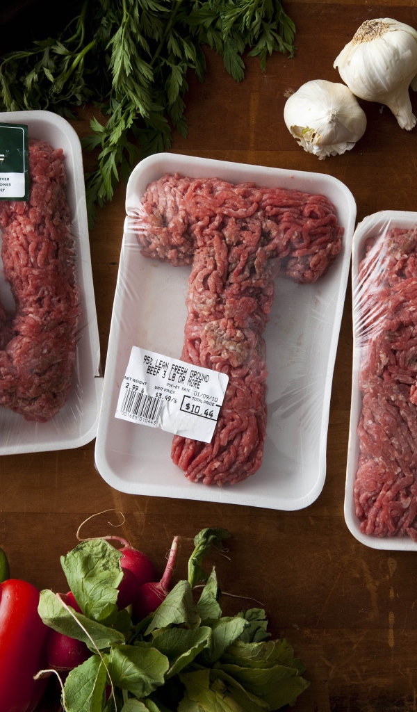 Креативная упаковка мясного фарша