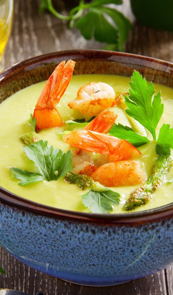Крем-суп с креветками