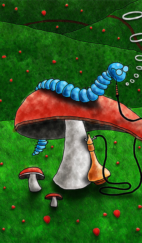 Червяк курит кальян